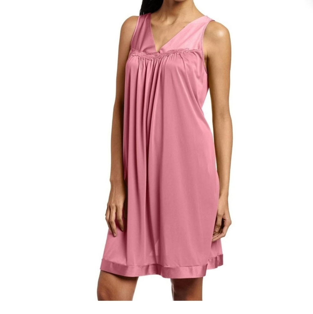VTG 80s Vanity Fair Women L Coloratura Nightgown Sleeveless